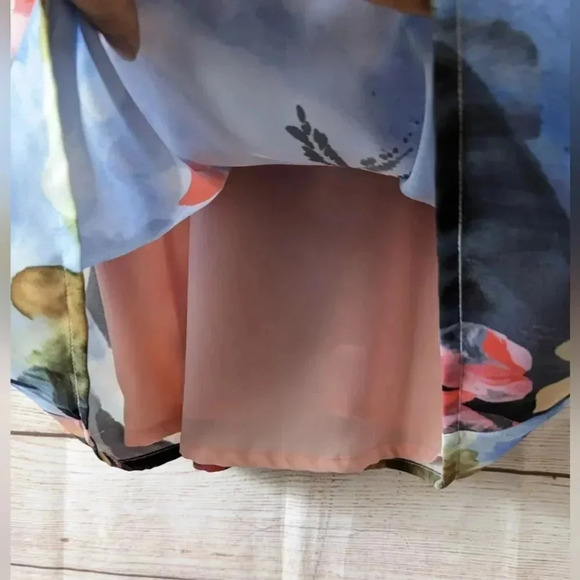 Corey Lynn Calter Size 0 Knee Length Spaghetti Strap Dress Daybreak Floral Lined - Picture 5 of 12